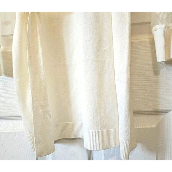 NWT Madison & Hudson Off White Sweater Dress, Size Petite Large Sheer Polka Dots - Picture 8 of 11